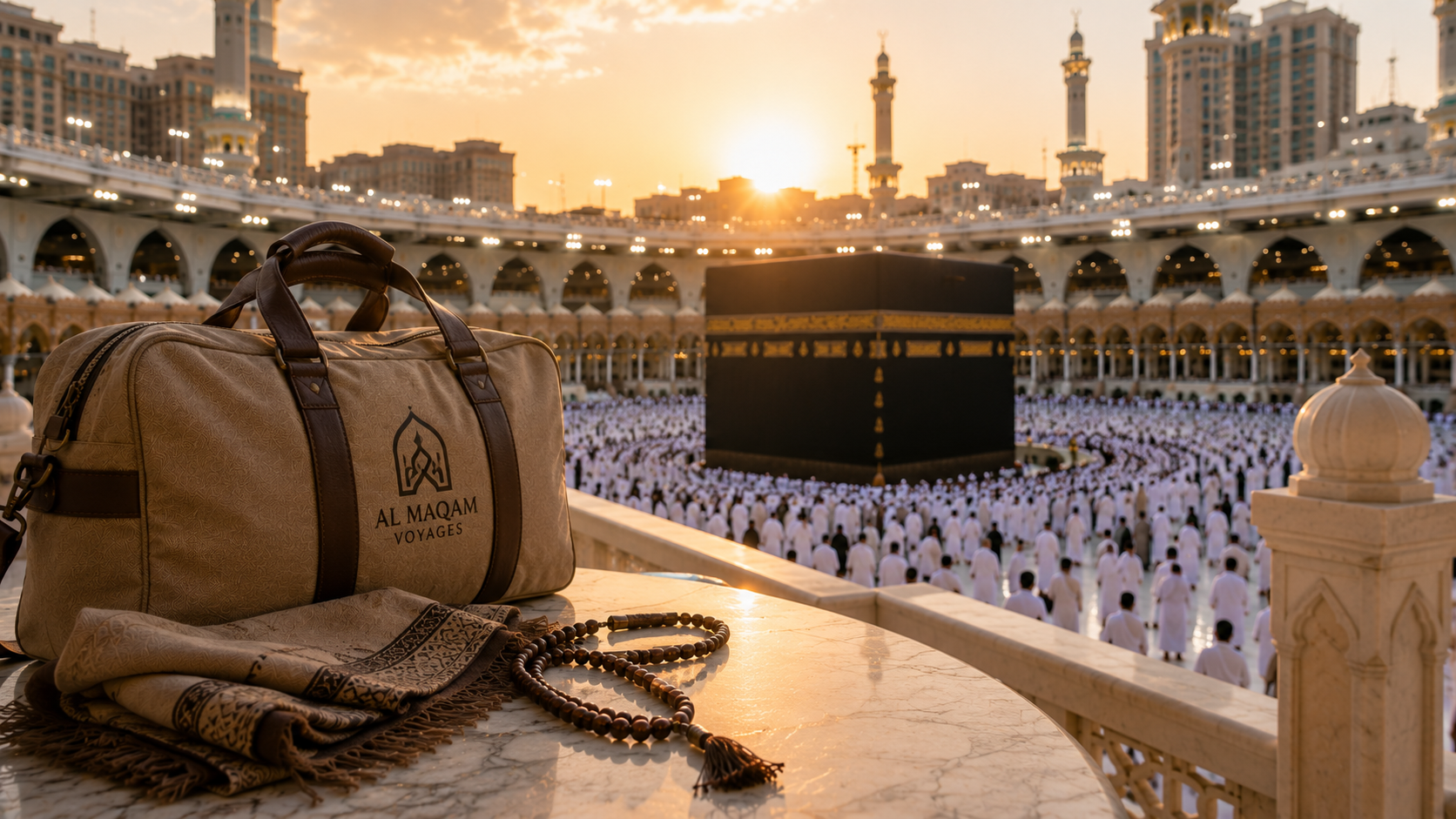 Préparation d'une Omra avec Al Maqam Voyages face à la Kaaba à La Mecque