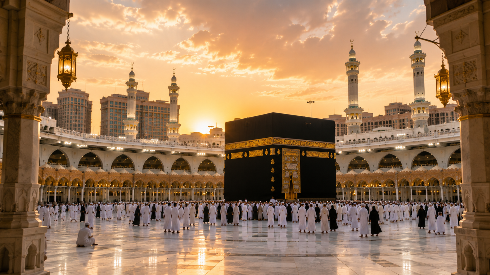 Omra en août au Masjid Al Haram à La Mecque - Kaaba au coucher du soleil - Al Maqam Voyages
